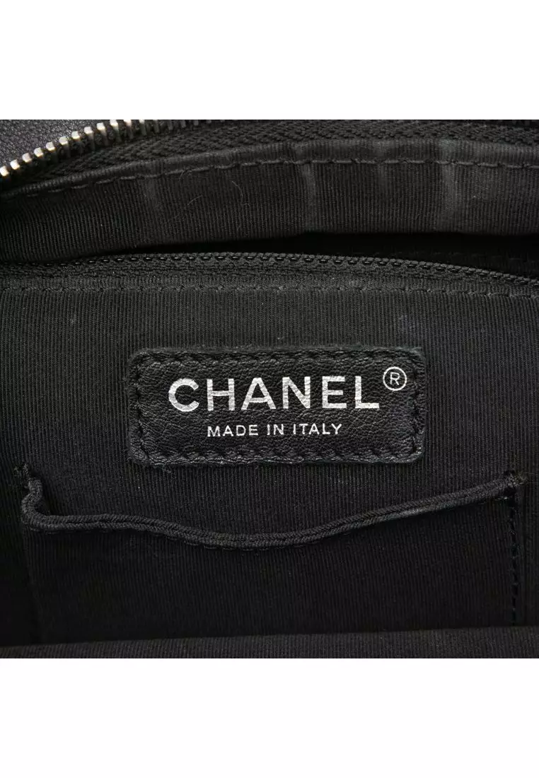Pre-Loved Chanel Small Cc Calfskin Drawstring Flap Backpack