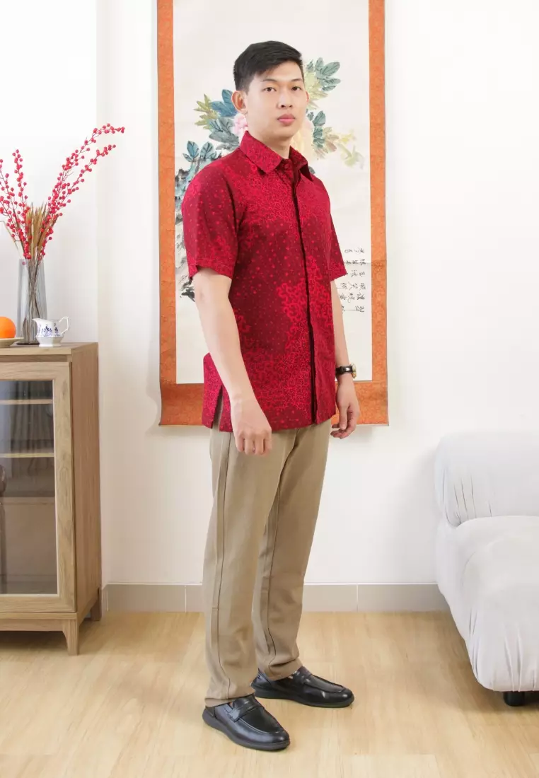 Nayara Kemeja Batik Noah Maroon SH