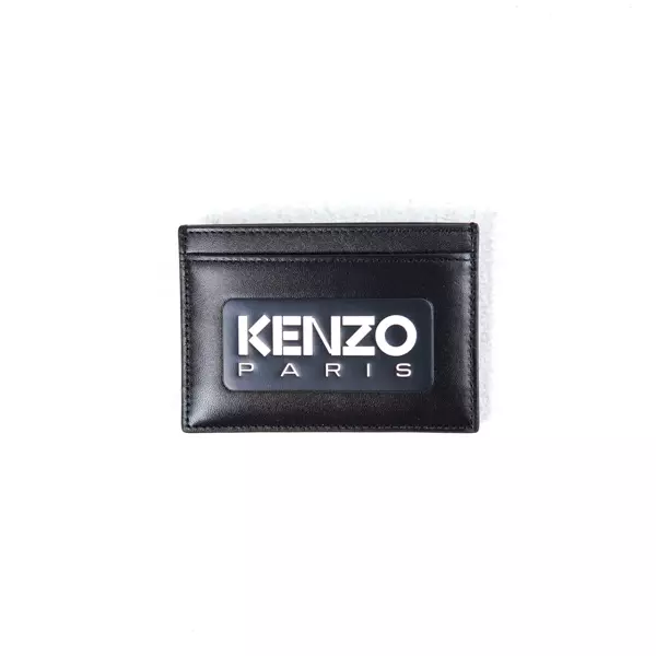 Dompet KENZO TEXT SQUARE WHITE BLACK CARD HOLDER 100% ORIGINAL