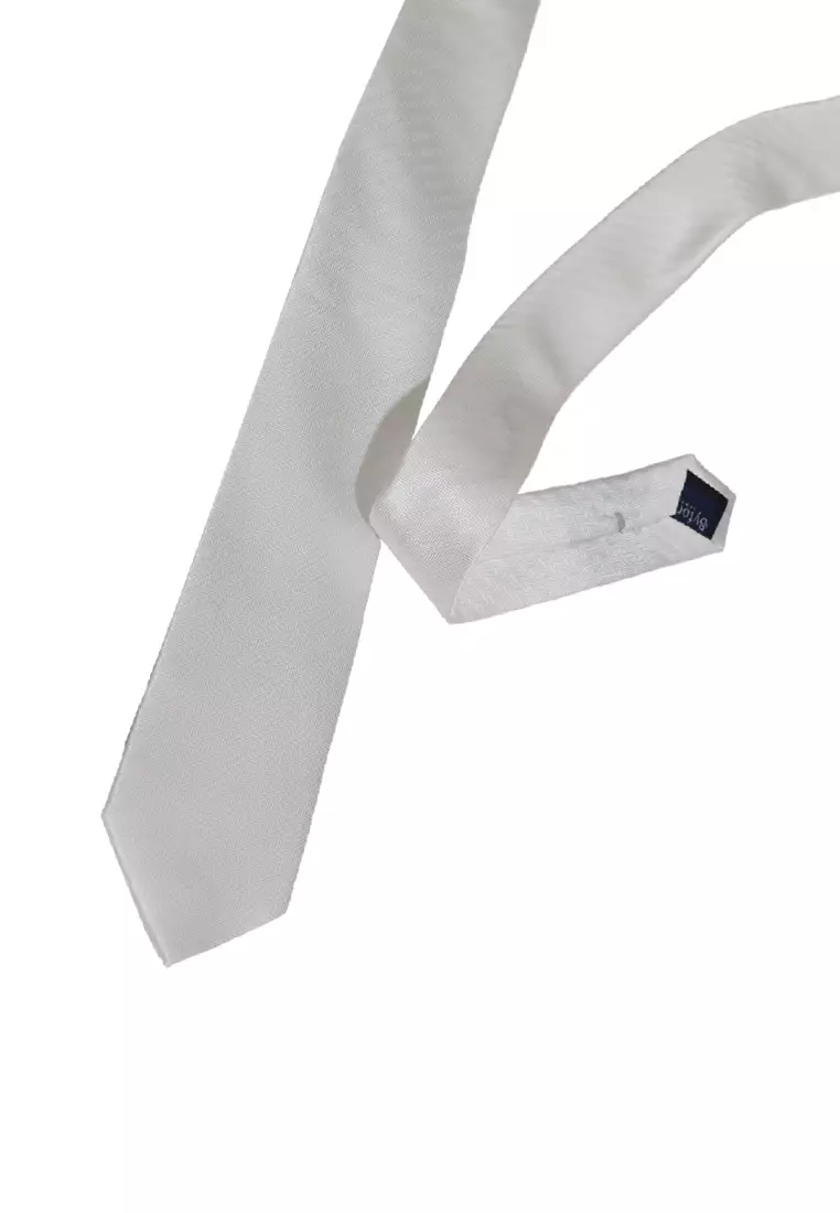 Byford Mens Micro Polyester Neck Tie 6.5 - 3026004A-90White