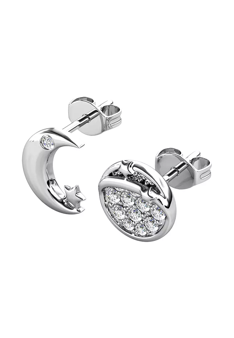 Meteor Earring WG - Anting Crystal by Her Jewellery
