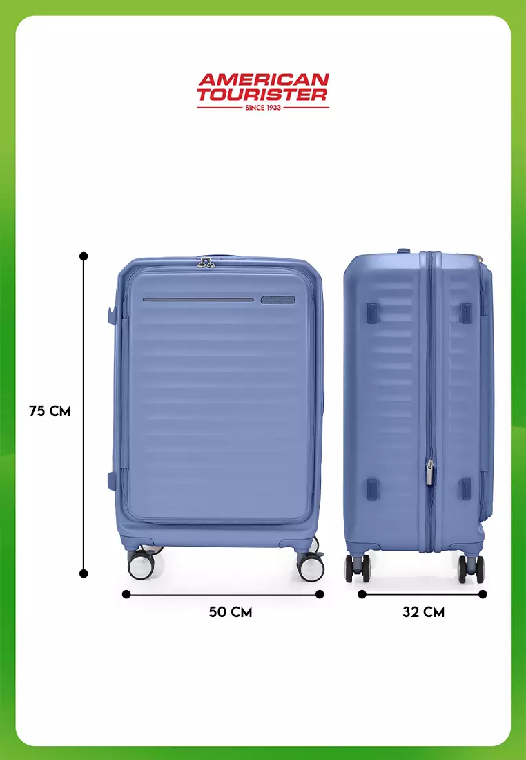 American Tourister Koper Hardcase Frontec Large 28 Inch Exp TSA OS - Elemental Blue