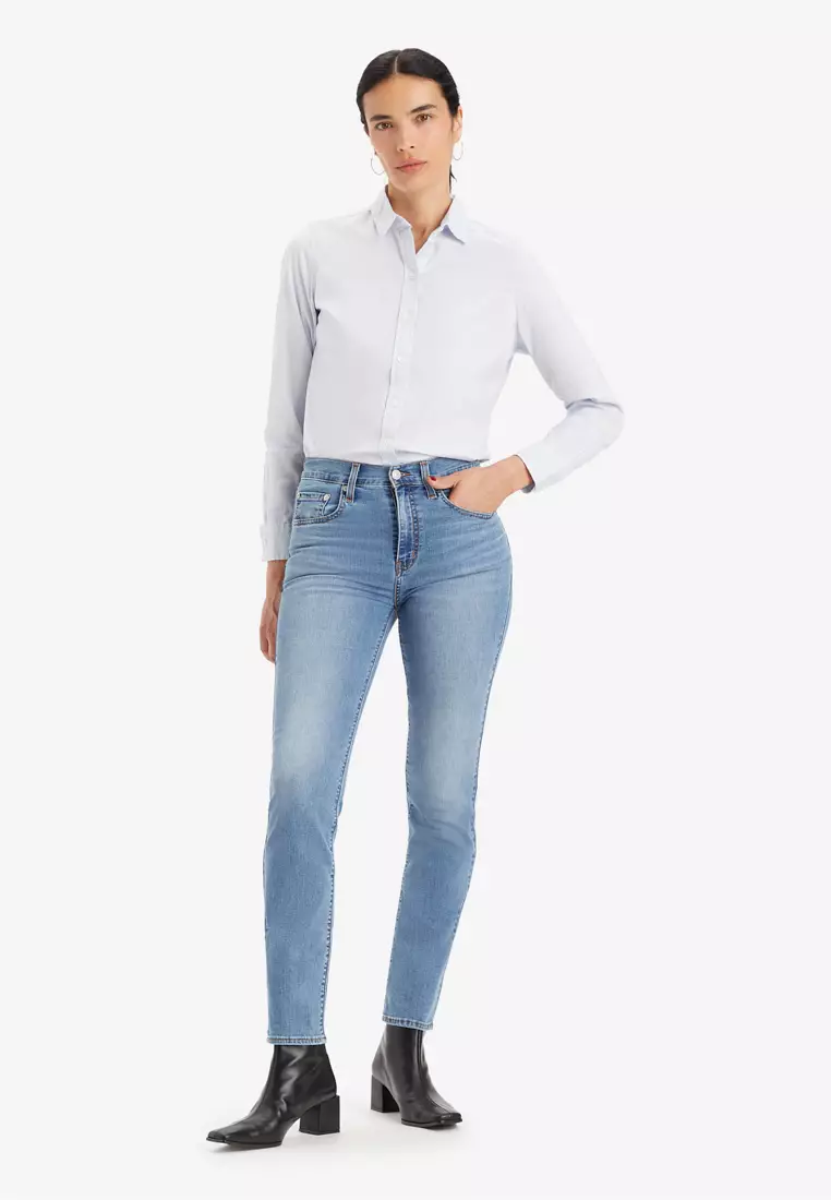 724 high waisted straight jeans best sale