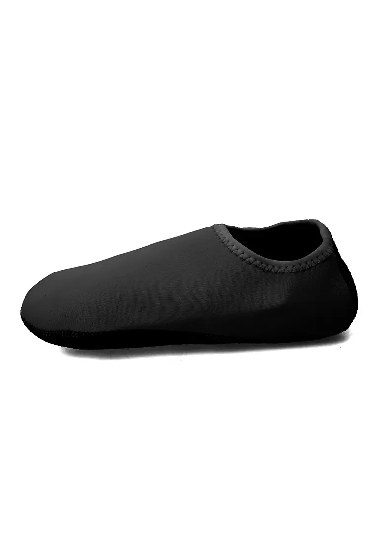 Sepatu Pantai Wanita Slip On Lembut Design Simple Casual  - Black