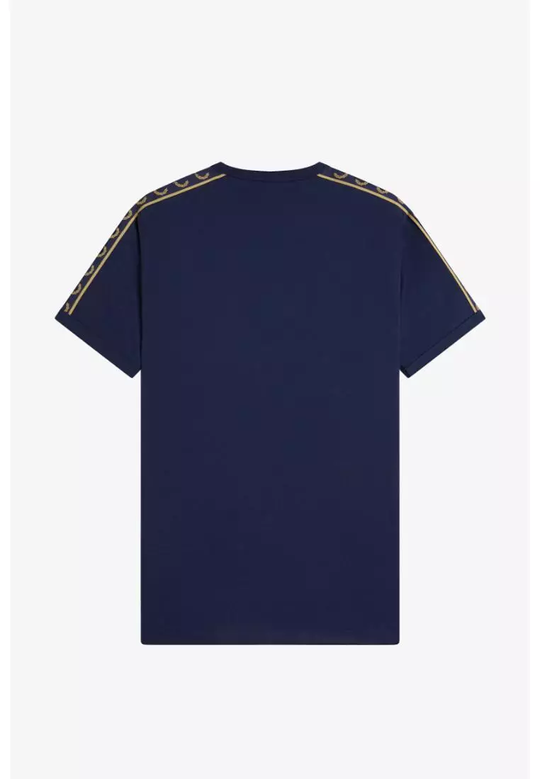 Fred Perry M4613 Contrast Tape Ringer T-Shirt (Tennis Blue / Champagne)