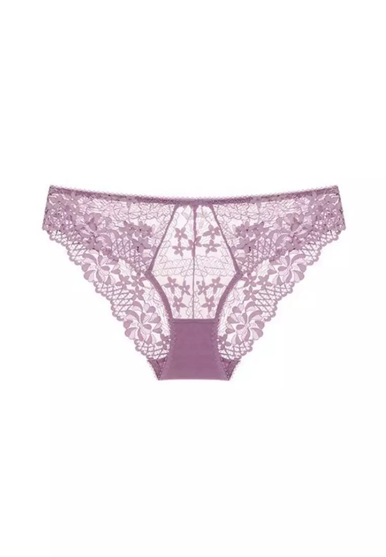 Buy ZITIQUE Sexy Lace Lingerie Set (Bra And Panty) - Purple Online