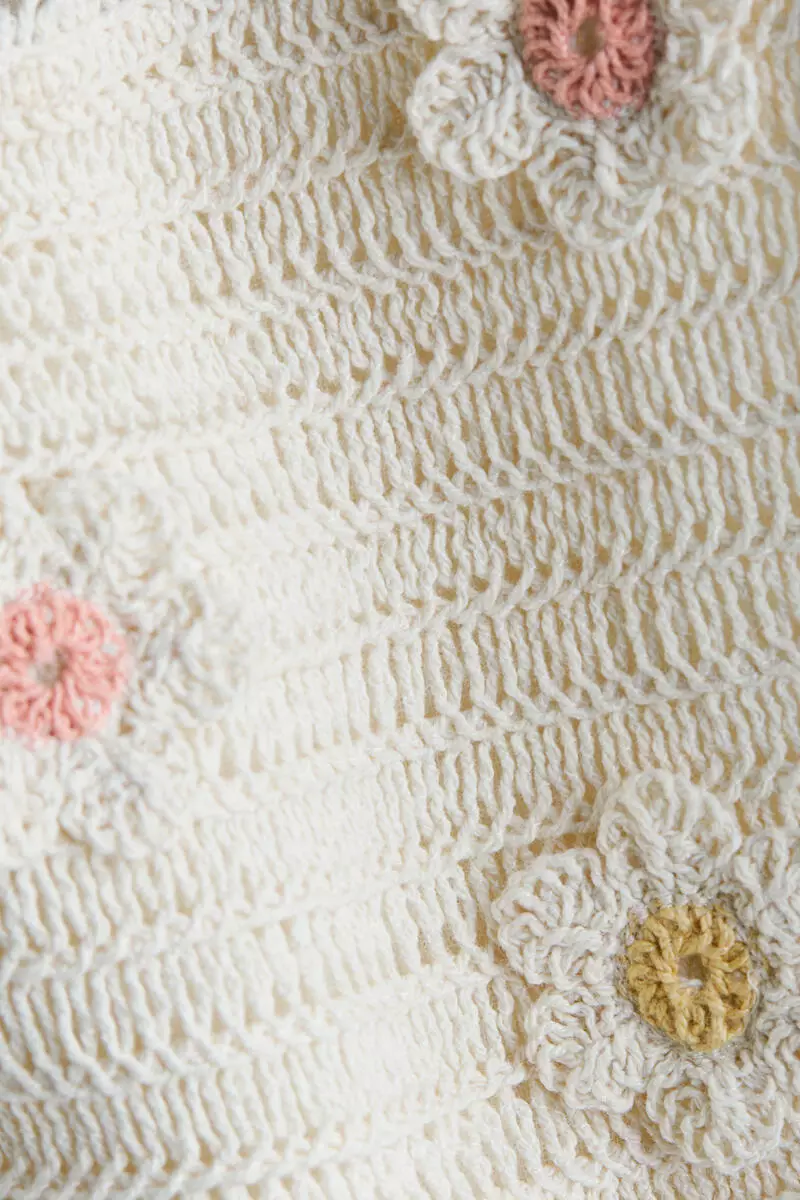 Appliquéd cotton blouse