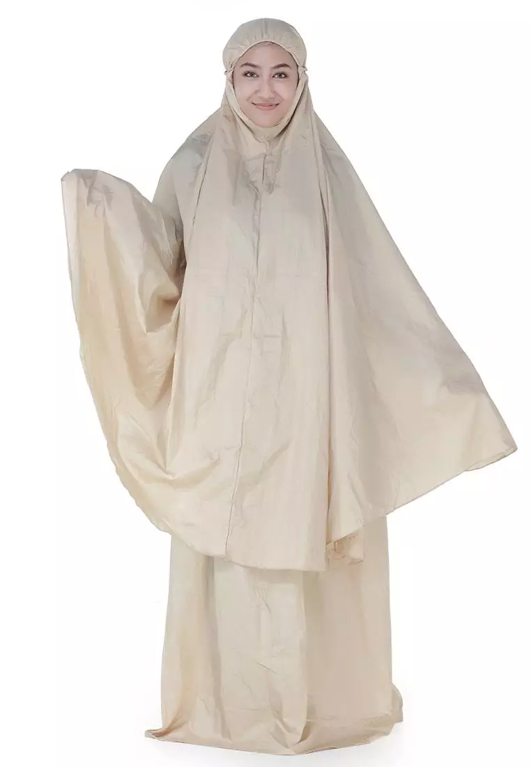 Prayer Set Mukena Travel Parasut Ayra - Cream