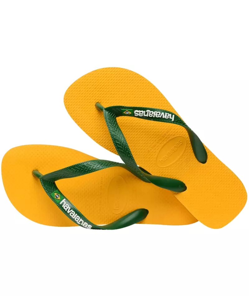 Havaianas Brasil Logo 1740-Pop Yellow - Sandal Pria