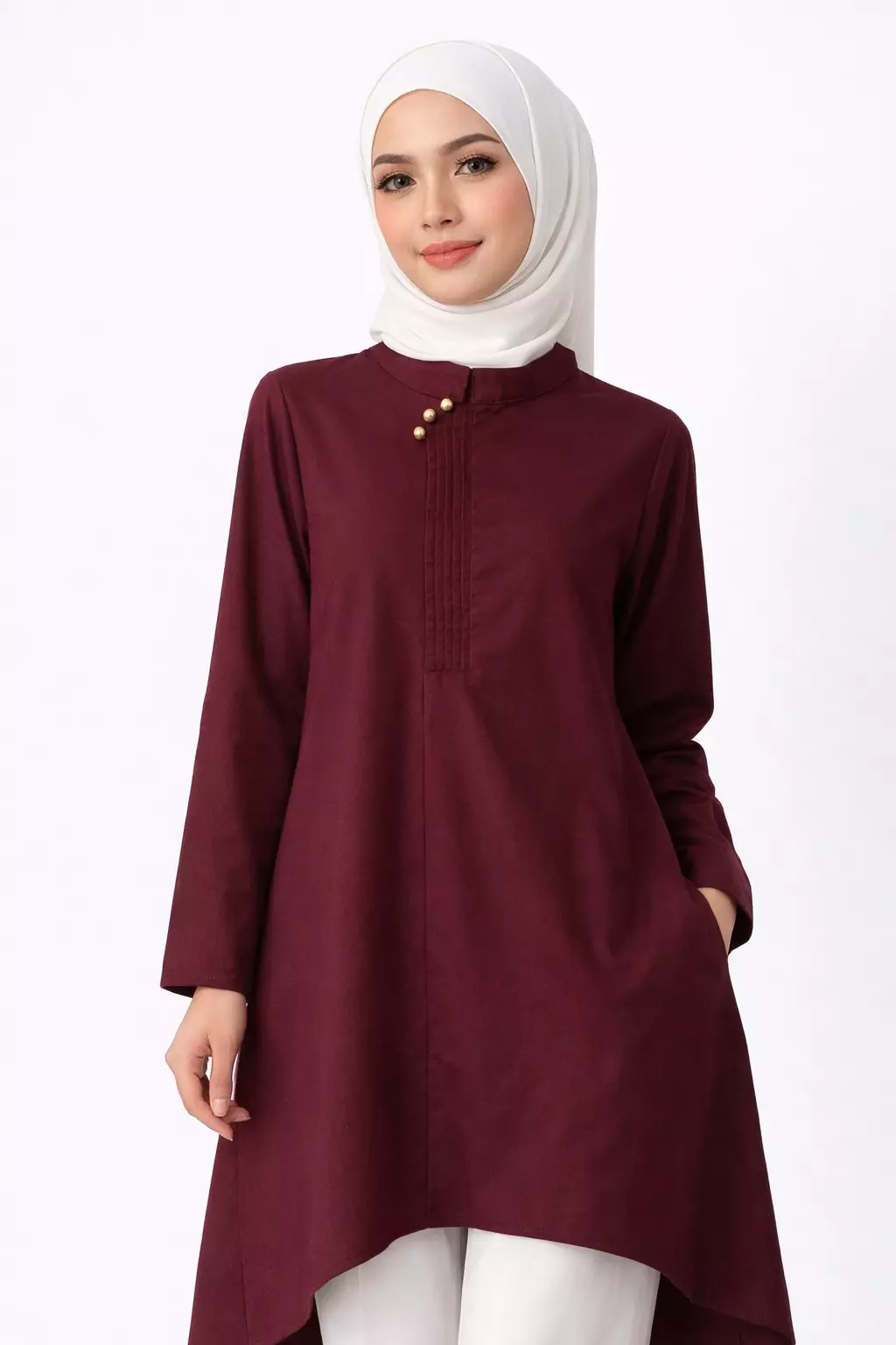 Hadra Tunic In Maroon