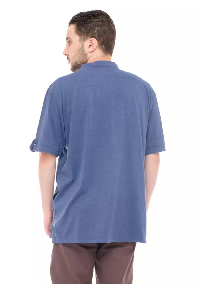 Kaos Koko Gamis Muslim Pria Ulwan - Biru