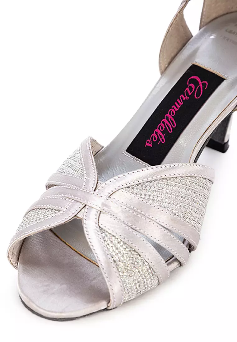 Glittery Fabric Dancing Shoes