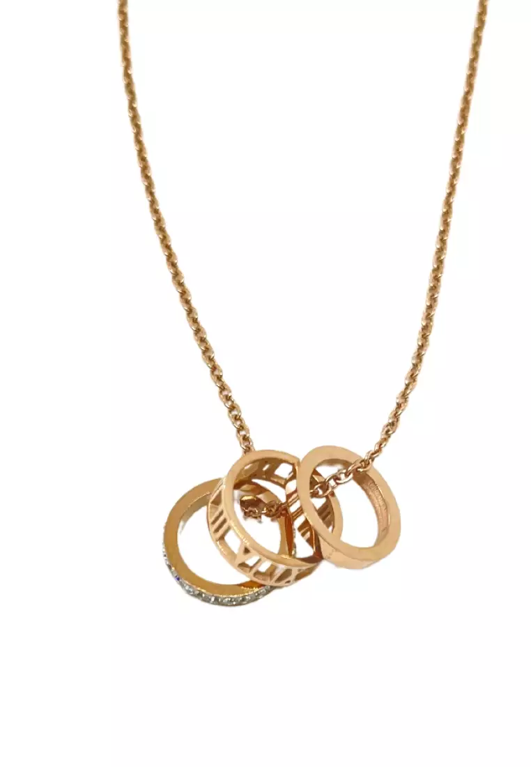 Gold rings top and necklaces