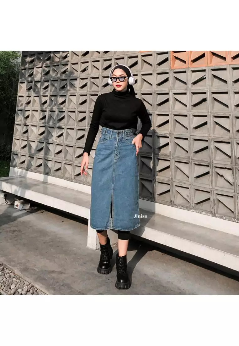 Highwaist Rok Jeans Panjang 981 SEVENTY