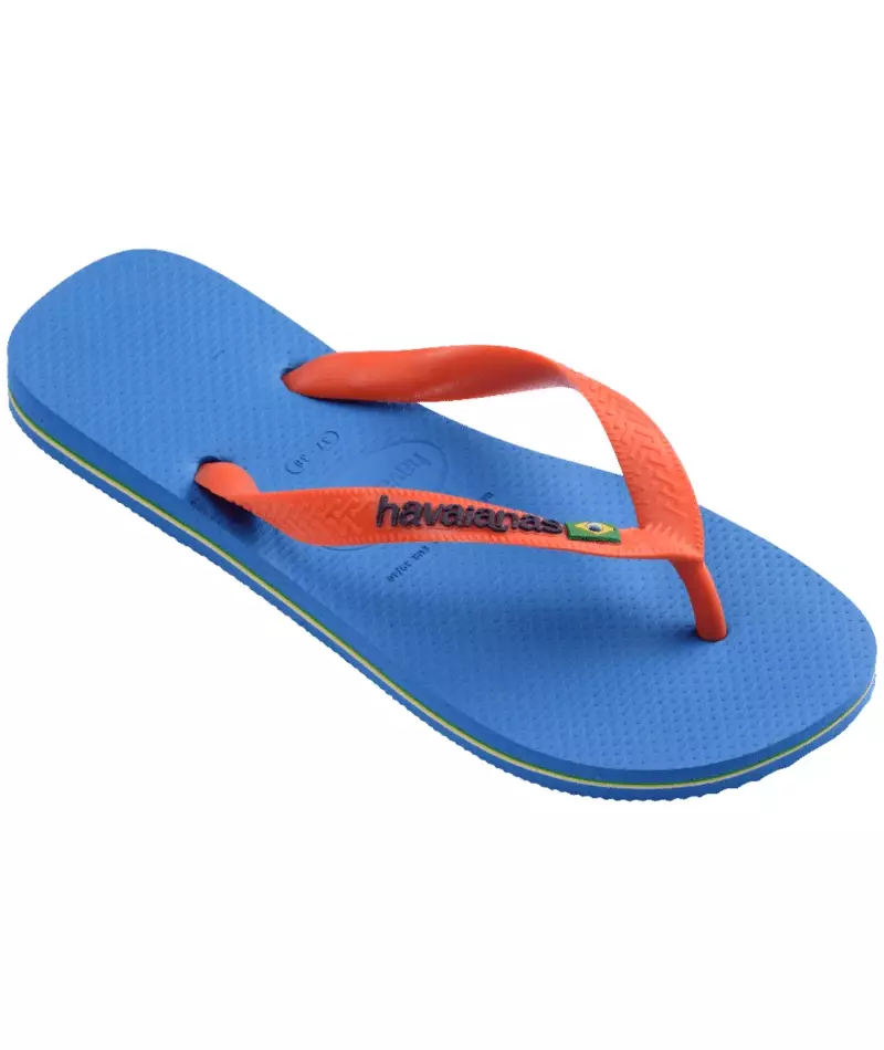 Havaianas 2609 Brasil Logo Blue/Orange - Sandal Pria
