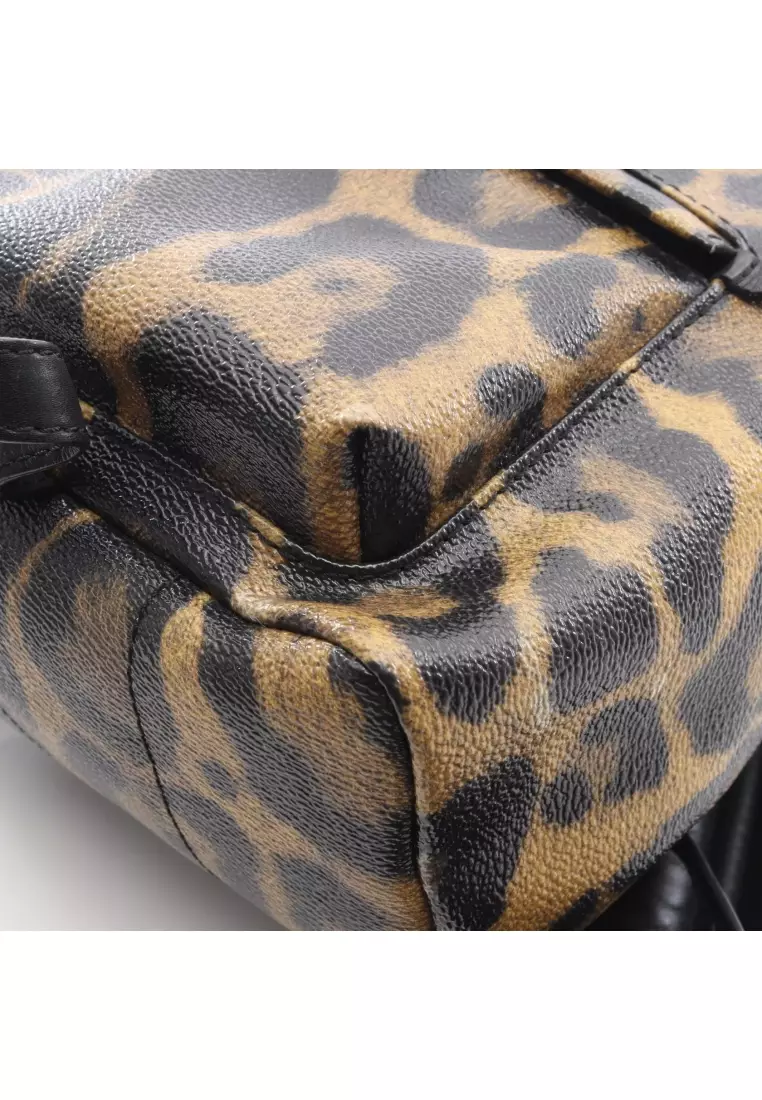 Pre-Loved Louis Vuitton Palm Springs PM Backpack rucksack PVC leather Yellow brown black