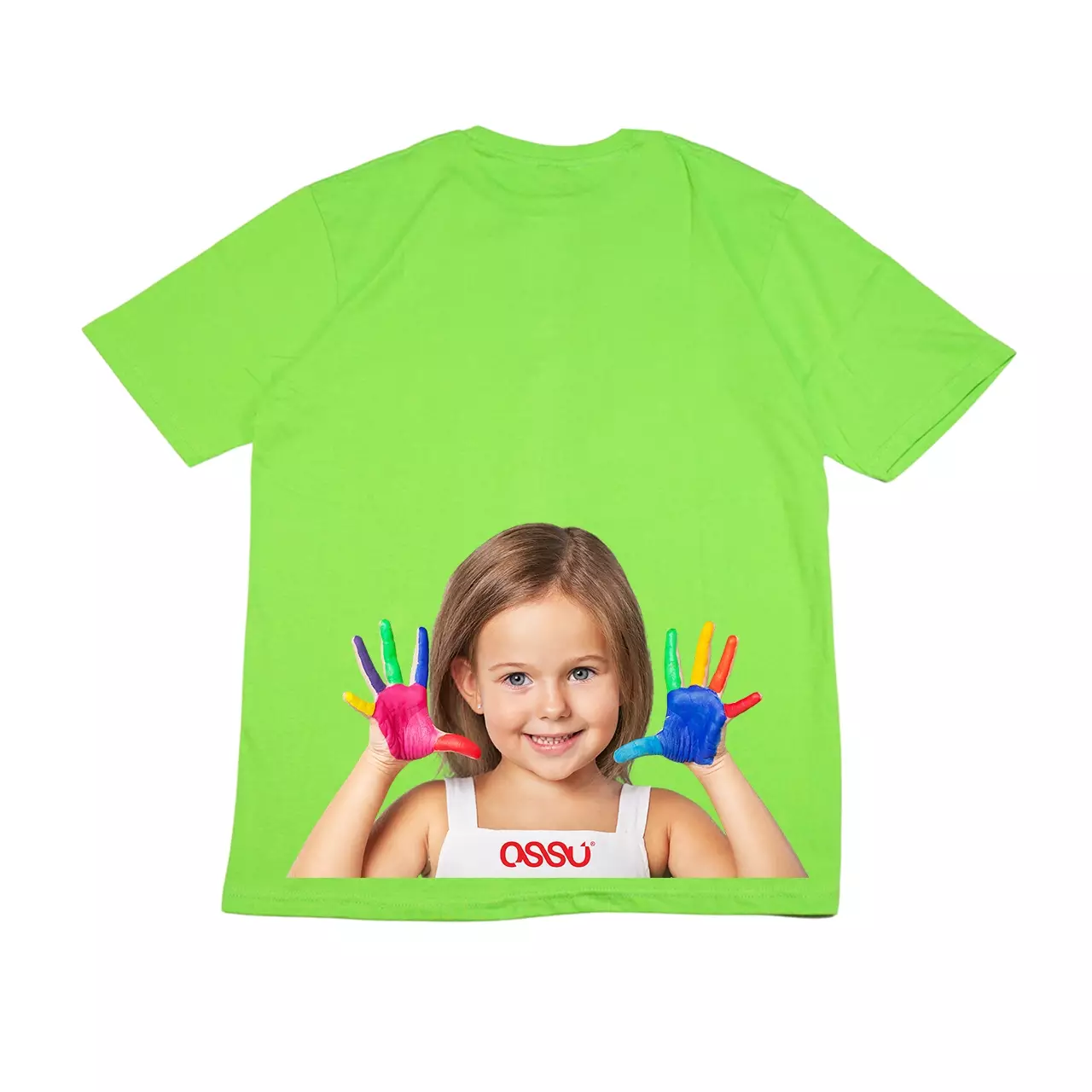 Ossu Peek A Boo Printed Green Tshirt