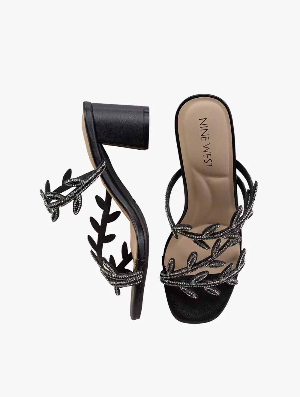 Payless Nine West Womens Selene Heeled Sandals - Black_04