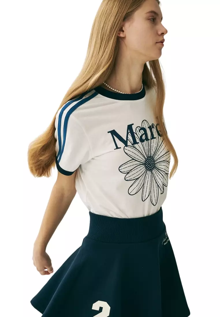 Jual MARDI MERCREDI Linger Tshirt Flowermardi - Ivory Navy