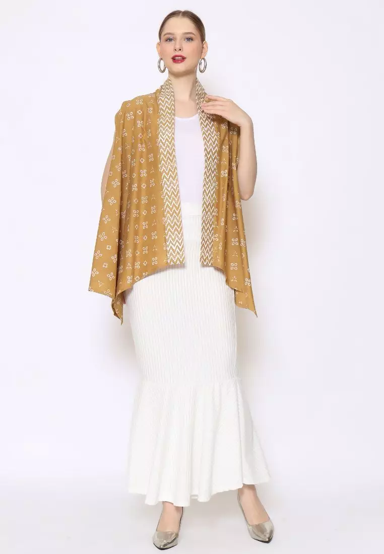 Rinjanie Batik - Bolero Turmeric - Setelan Batik Wanita Cotton Series Lurik Handmade Turmeric, Bolero Atasan batik - BLHD-YL