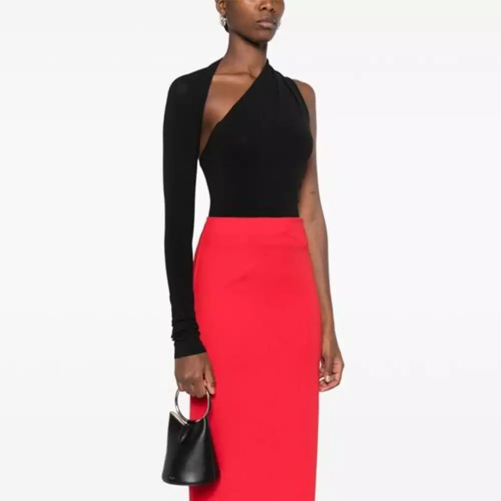 Ring Mini Bucket Bag Calfskin Leather Black