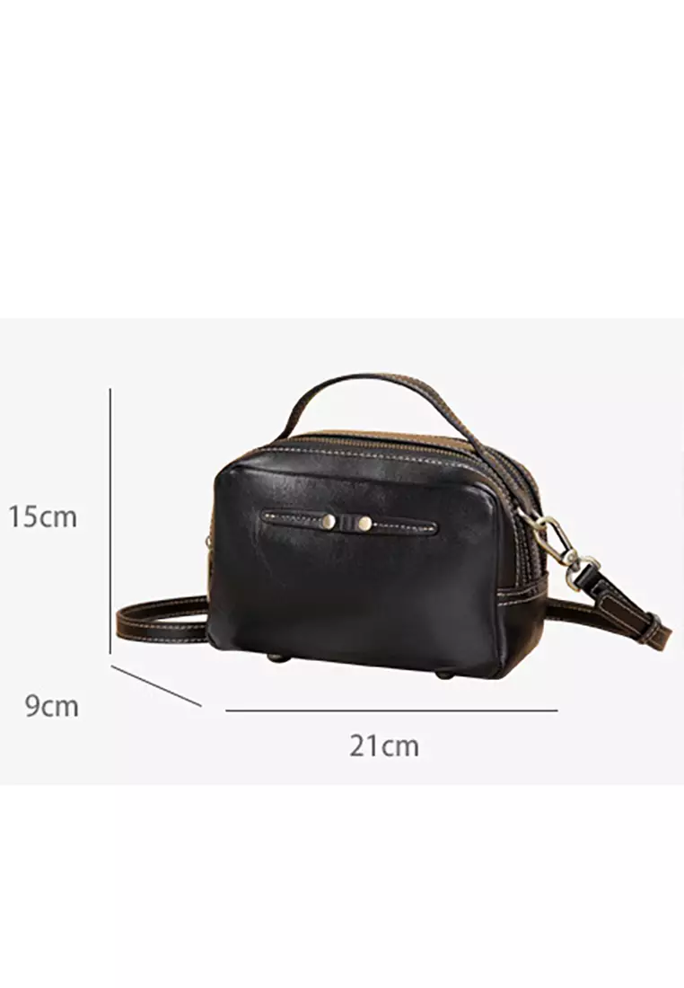 Fashion Top Layer Cowhide Shoulder Crossbody Handbag