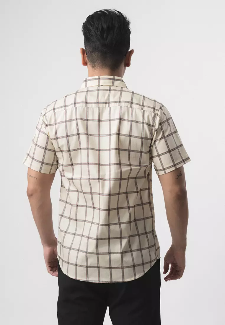 Roma Plaid Shirt Off White SS