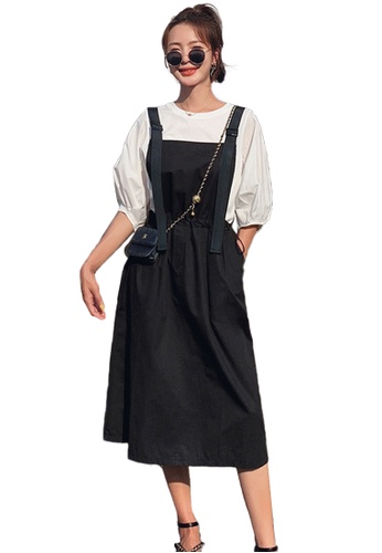 Sunnydaysweety Causal style One Piece Dress with T shirt Suit A22033110BK  2023 | Buy Sunnydaysweety Online | ZALORA Hong Kong