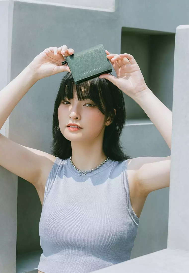 Lola Bi-fold Leather Wallet - Jungle Green