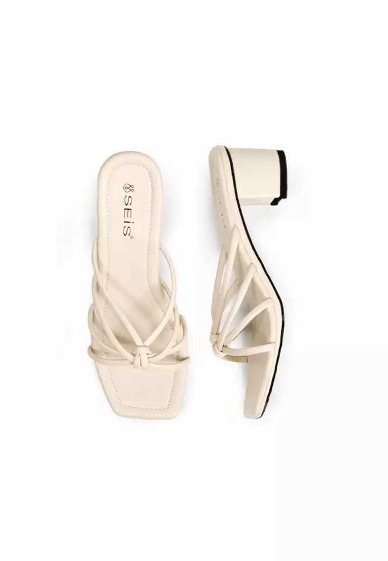 Seis Kayla Sandal Heels Wanita Hak 5 Cm-CREAM