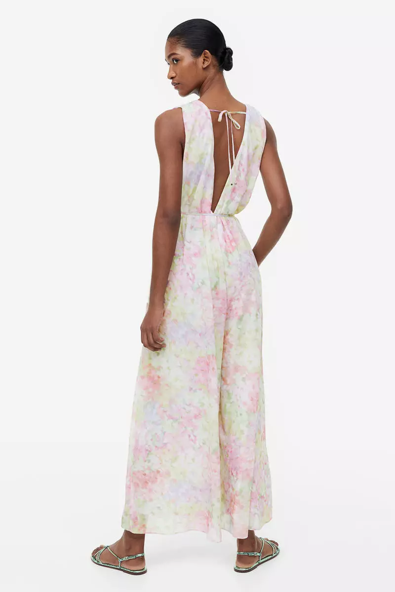 H&m v neck jumpsuit sales