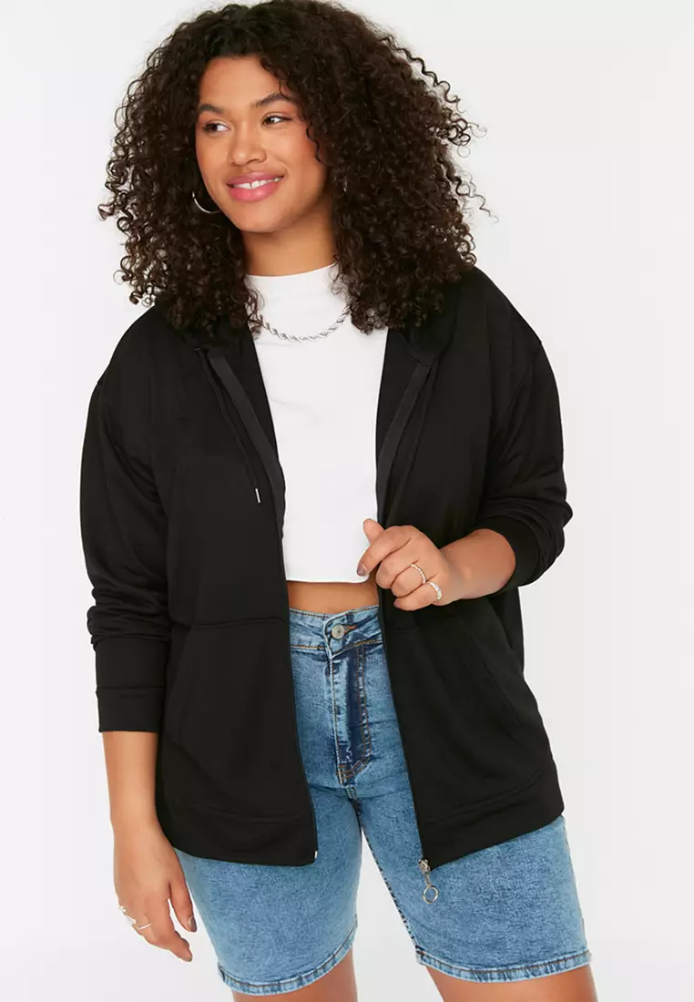 Plus Size Zip Hoodie