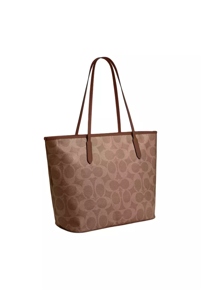 Large City Tote Bag In Maxi Signature Canvas CCD66