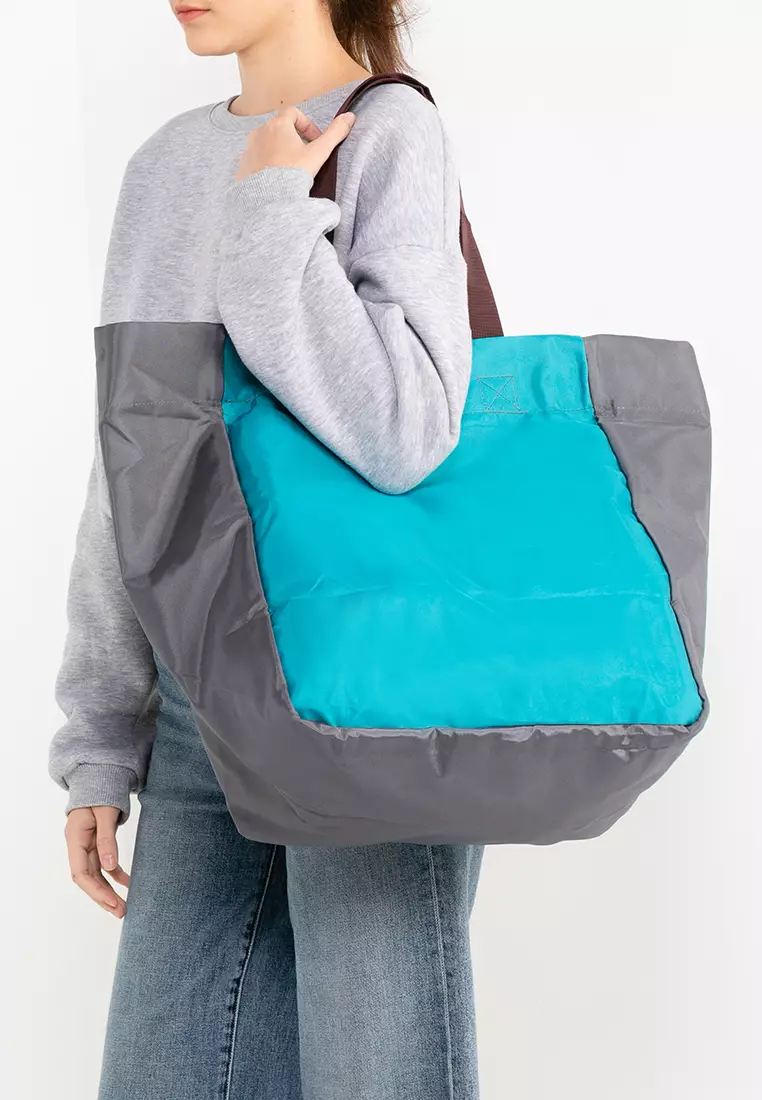 Buy BAGSTATION Foldable Colour Block Large Tote Bag 2023 Online