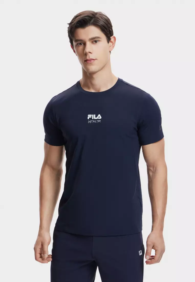 Fila navy t shirt best sale