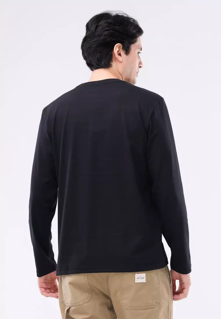 Round Neck Streaky Long Sleeves