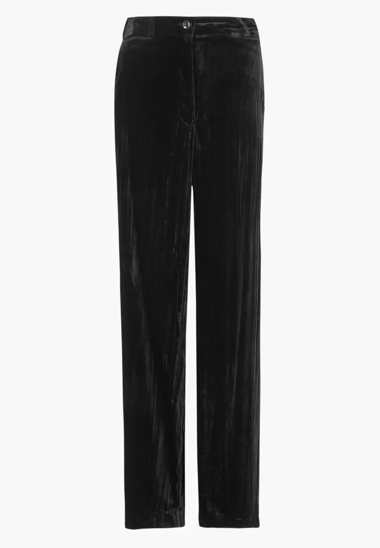Velvet Wide Leg Trousers