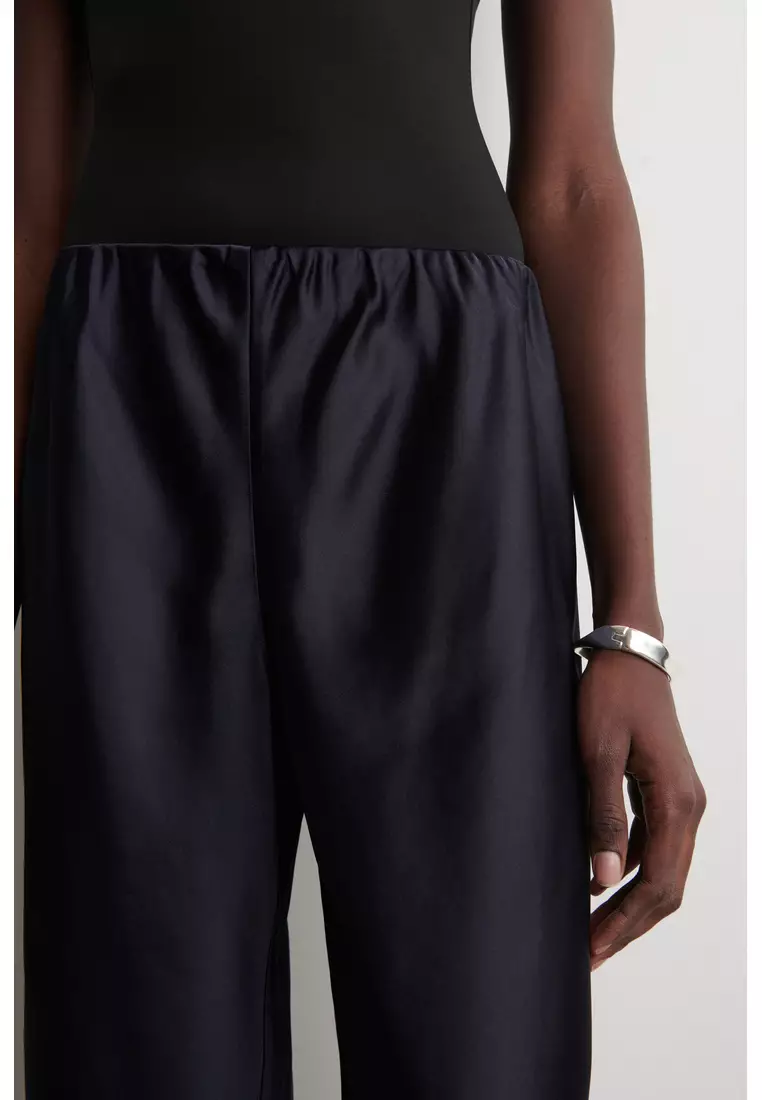 SATIN WIDE-LEG TROUSERS