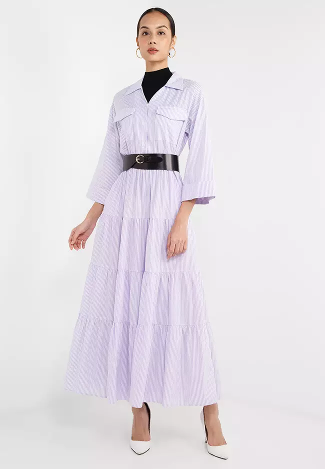 Buy Zalia Cotton Shirt Tiered Dress 2024 Online | ZALORA Singapore