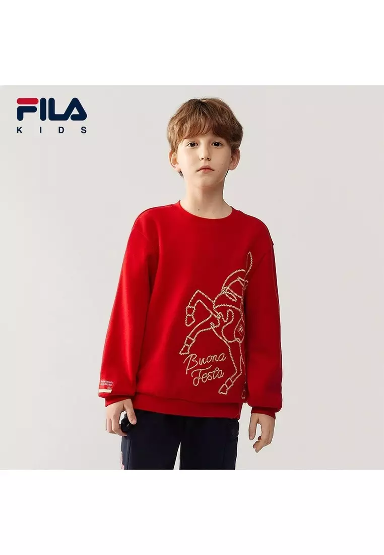  [105cm-170cm]FILA ORIGINALE FILA CNY Boy Sweatshirt (Red)