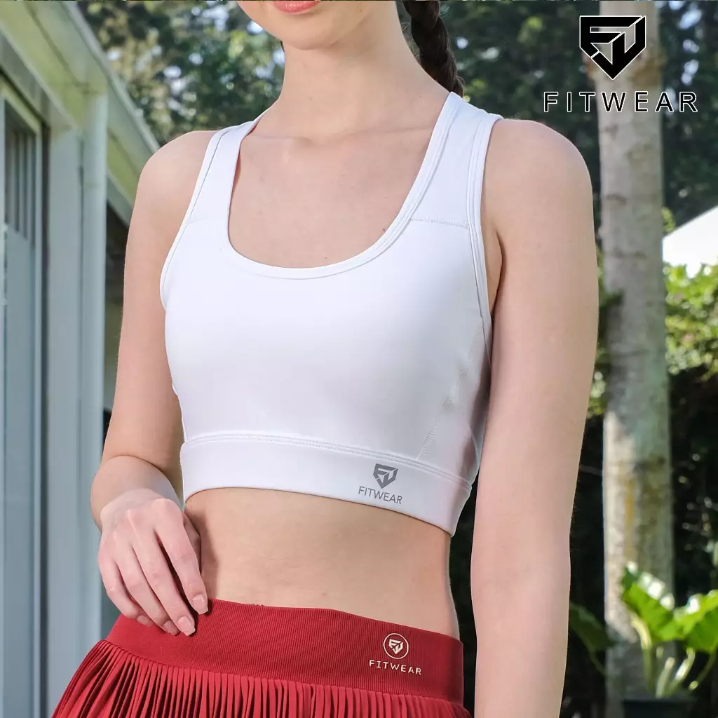 Fitwear SportBra Olahraga Wanita REYNA RACEBACK CUT-OUT - WHITE