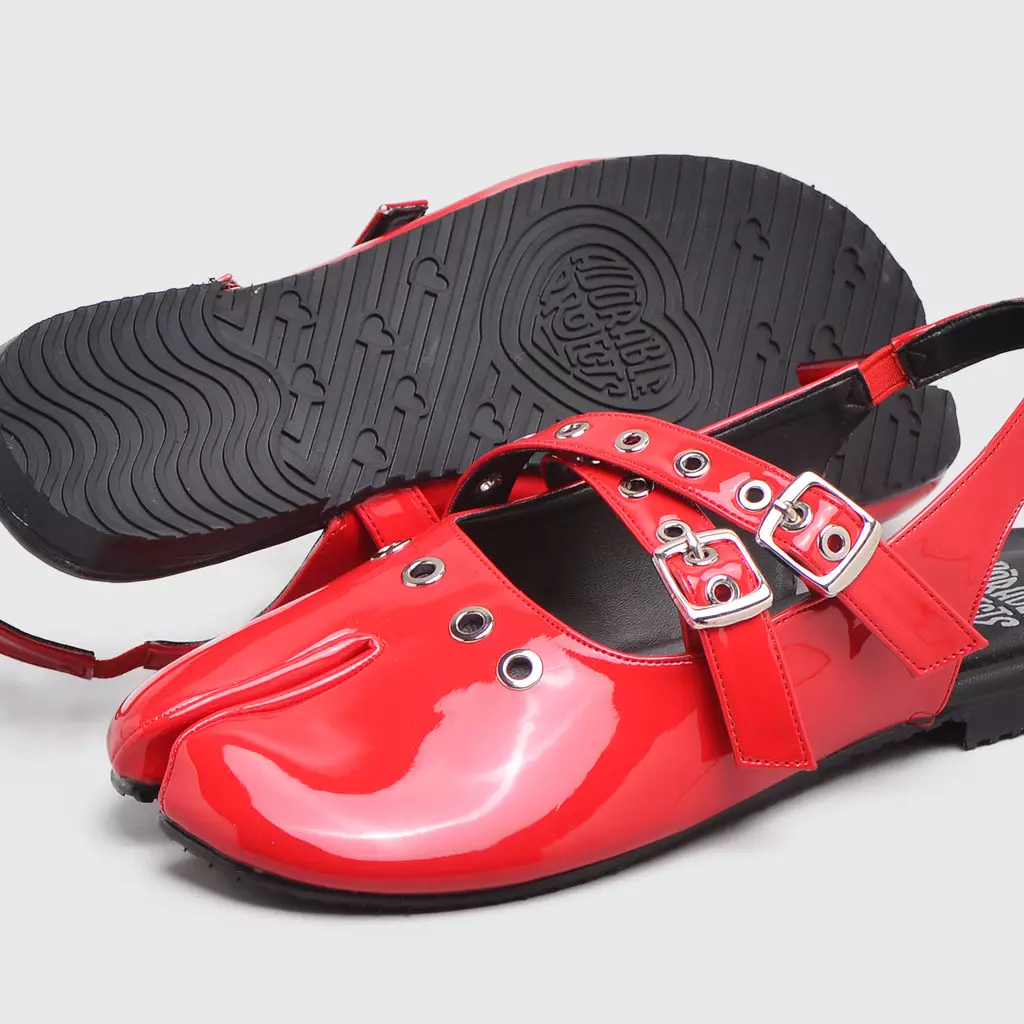 Flowie Flat Shoes Red