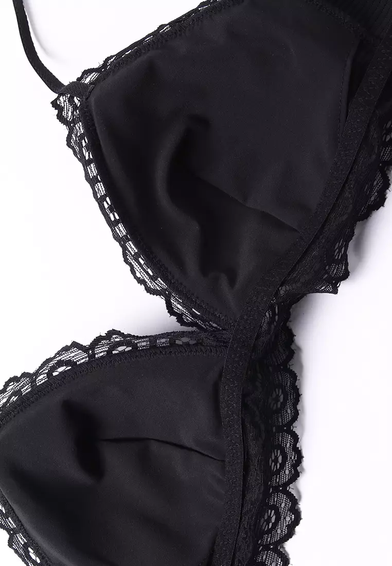 Buy Dear Eve Lingerie Soloist Black Lace Bralette 2024 Online Zalora Philippines