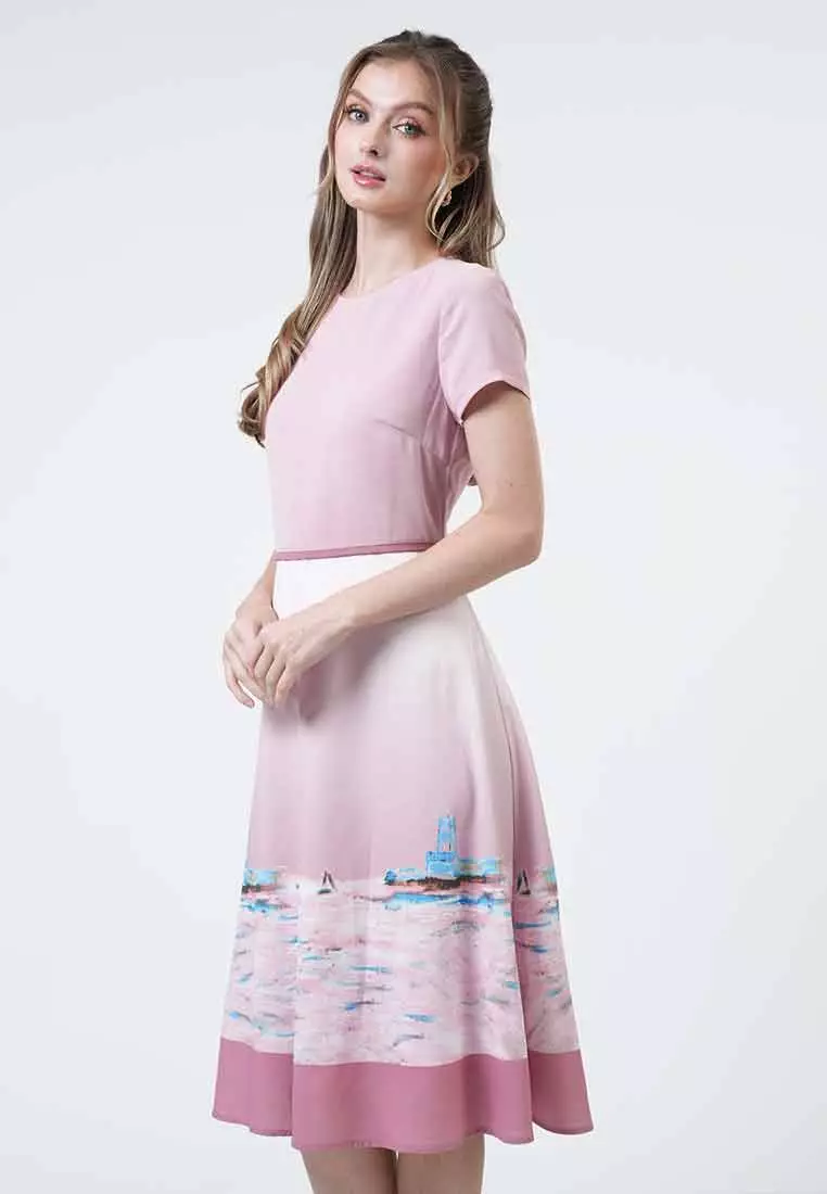 Marina Landscape A-Line Dress