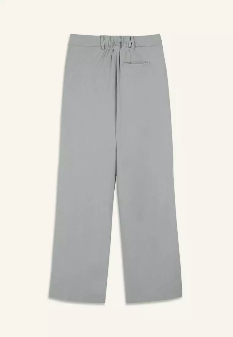 Extra High-Waisted Linen-Blend Wide-Leg Trouser Pants