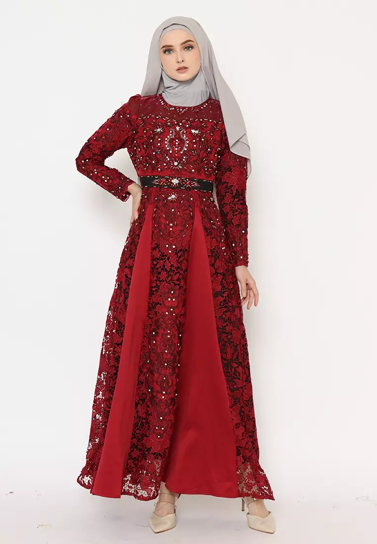 Bibiq Gamis Brokat Satin