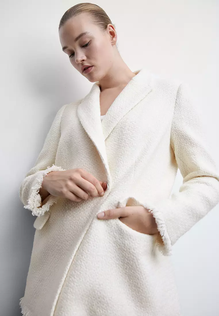 Buttons Tweed Blazer