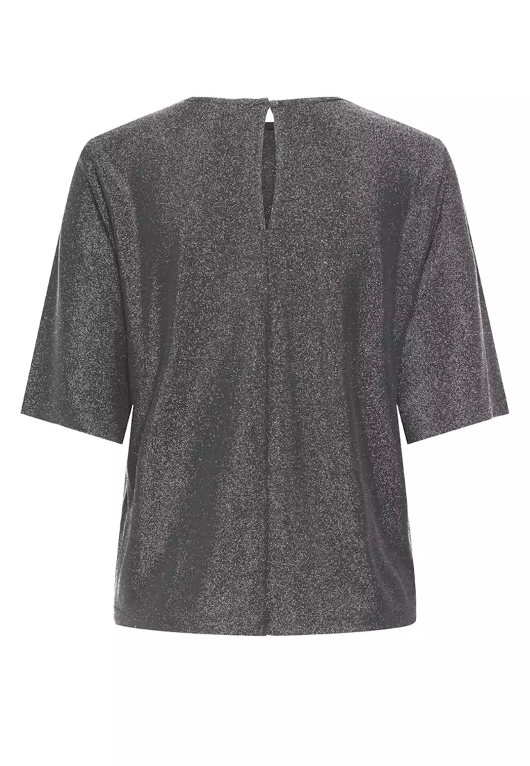 Short Sleeve Loose Round Neck Jersey Top