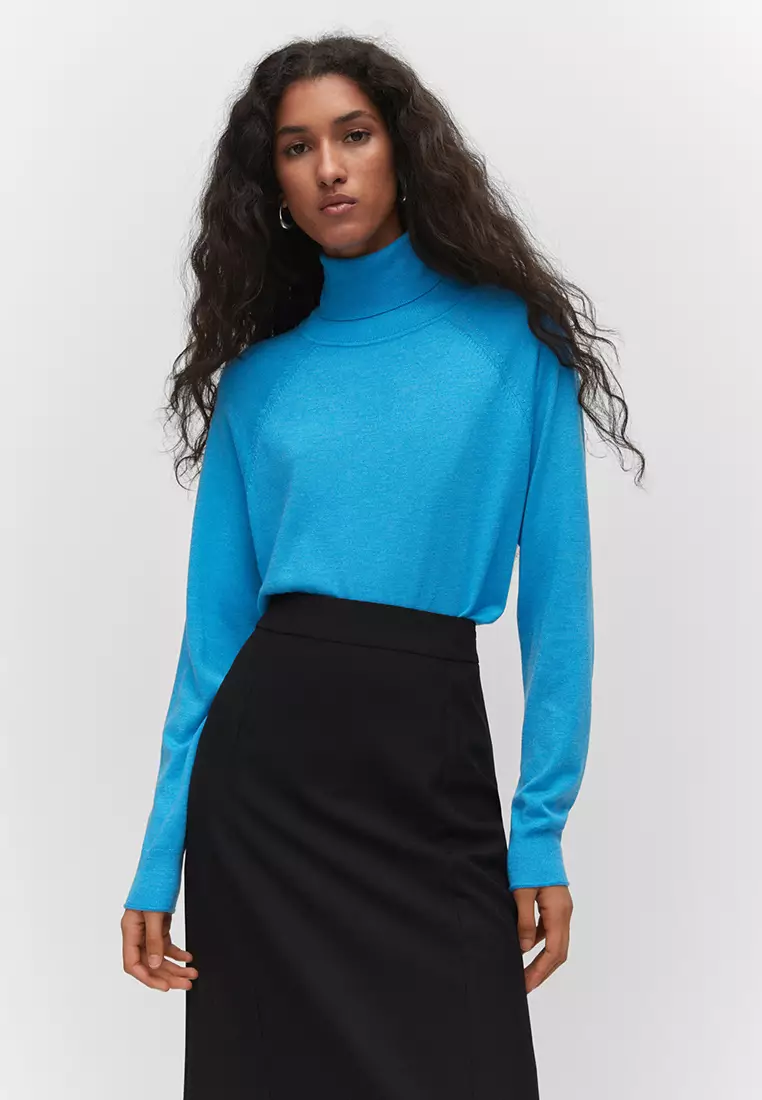 Mango Fine-Knit Turtleneck Sweater 2024