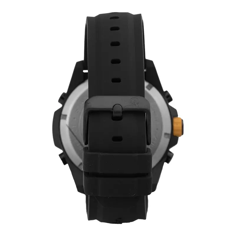 Jam Tangan Pria Alexandre Christie Digi AC 9370 MH RIPBAYL Men Digital Analog Dial Black Rubber Strap